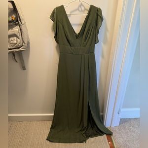 Olive Green Bridesmaid’s Dress Size 8